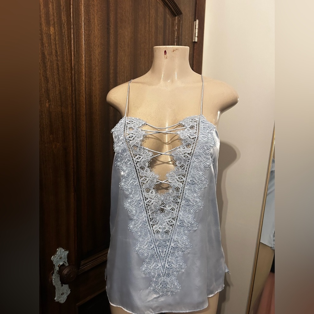 Cami NYC Silk Blue Top
